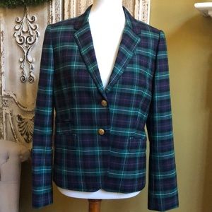 JCrew Womens Tartan Plaid Blazer